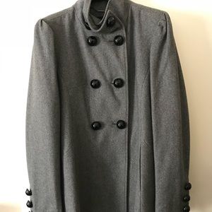 Wool military style coat